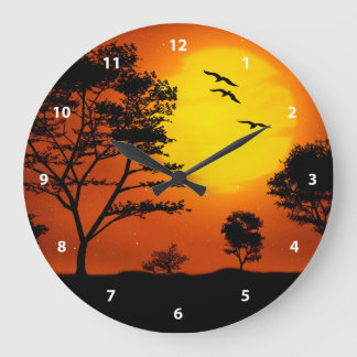 Afrikaanse zonsondergang grote klok