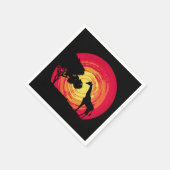 Afrikaanse zonsondergang servet (Hoek)