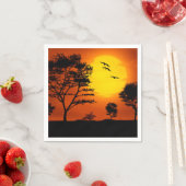 Afrikaanse zonsondergang servetten (Insitu)