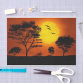 Afrikaanse zonsondergang tissuepapier (Craft)