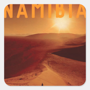 -Afrikaanse zonsondergang Vierkante Sticker