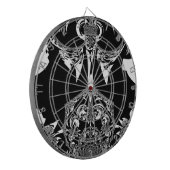 Afrikaanse zwart-wit kunst print dartbord (Voorkant Links)