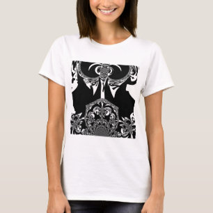 Afrikaanse zwart-wit kunst print t-shirt