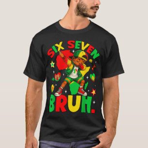 Afrikaanse Zwarte Dabbing Bruh Zeven Geschiedenis T-shirt
