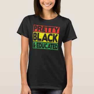 Afrikaanse zwarte geschiedenis maand  zwart en Edu T-shirt
