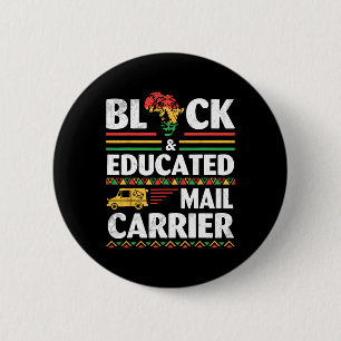Afrikaanse Zwarte Geschiedenis Maand Zwart en Opge Ronde Button 5,7 Cm