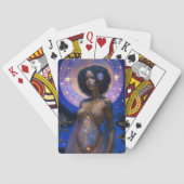 Afrikaanse zwarte godin koningin Fantasy Art Pokerkaarten (Achterkant)