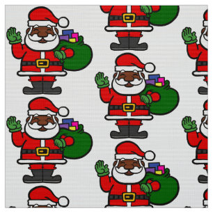 afrikaanse zwarte kerstman xmas stof