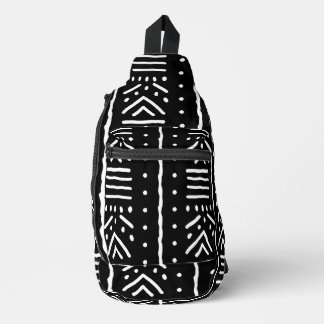 Afrikaanse Zwarte Modderdoek Schoudertas - Crossbo Sling Bag