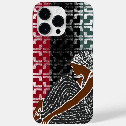 Afrikaanse zwarte vrouw met erfgoed hoofd wrap Case-Mate iPhone case (Achterkant)