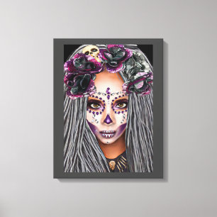 Afrikaanse zwarte vrouw Voodoo Priestsess Fantasy  Canvas Afdruk