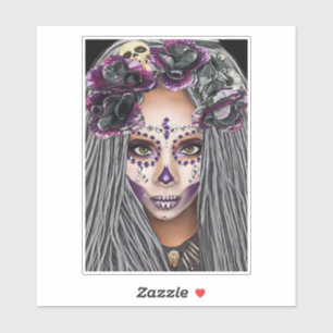 Afrikaanse zwarte vrouw Voodoo Priestsess Fantasy  Sticker