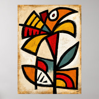 Afrikaantje Tribale Abstractie Poster
