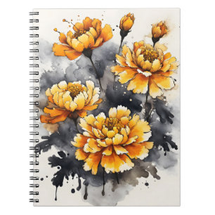 Afrikaantje - Waterverf bloemen Notitieboek