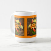 Afrikaantjes, Hydrangea, Herfstbloemen Lelies Koffiemok (Voorkant links)