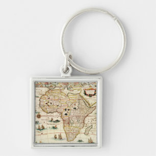 AfrikaPanoramische KaartAfrika 2 Sleutelhanger