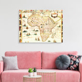 AfrikaPanoramische KaartAfrika Canvas Afdruk (Insitu (Woonkamer))