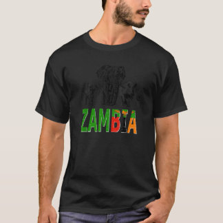 Afrika's Big Five Zambia Wildlife T shirt