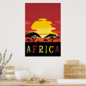 Afrique, Affiche de voyage (Cuisine)