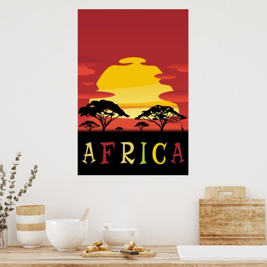 Afrique, Affiche de voyage (Cuisine)