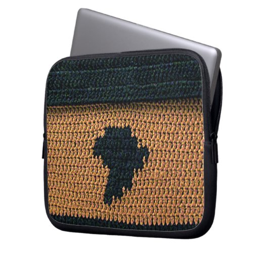 Afrique Brown Crochet Artistique Imprimer sac élec (devant gauche)