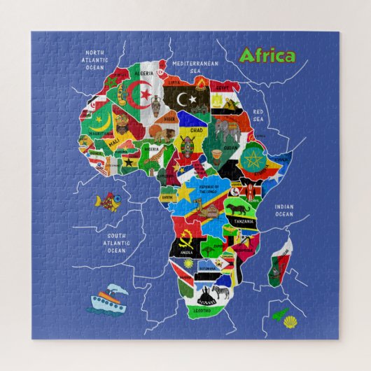 Afrique Carte Artwork puzzle (Vertical)