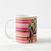 Afrique Colorée Eléphant Stripe Mug (Gauche)