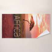 Afrique Coucher de soleil (Serviette de bain)