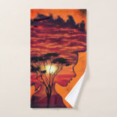 Afrique coucher de soleil désir Imaginaire serviet (Serviette à main)