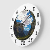 Afrique éthiopienne - Horloge murale ronde (grande (Angle)