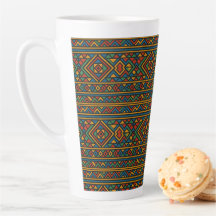 Afrique Géométrique Ndebele Grand Mug Latte