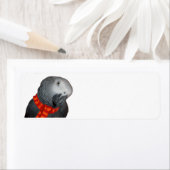 Afrique Grey Noël Retourner l'adresse Étiquettes (En situation)