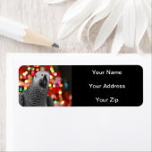 Afrique Grey Noël Retourner l'adresse Étiquettes (En situation)