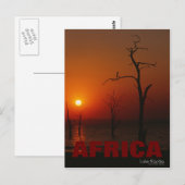 Afrique Lac Kariba Coucher de soleil Carte postale (Devant / Derrière)