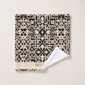 Afrique Maroc Motif géométrique beige (Gant de toilette)