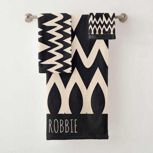 Afrique Marocco Vagues Motif d'or géométrique (En situation)