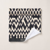Afrique Marocco Vagues Motif d'or géométrique (Gant de toilette)