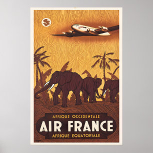 Afrique Occidentale Oude Reisposter Op Maat Poster