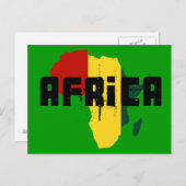 Afrique Reggae Rasta drapeau de l'Afrique Carte (Devant / Derrière)