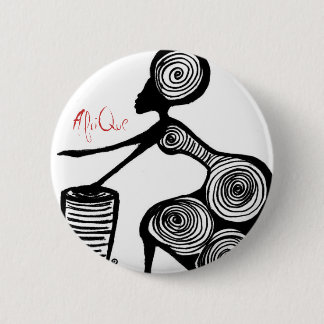 Afrique Ronde Button 5,7 Cm