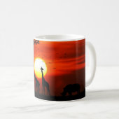 Afrique sauvage Mug de café blanc (Devant droit)