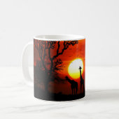Afrique sauvage Mug de café blanc (Devant gauche)