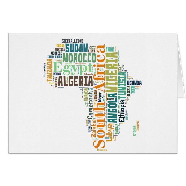 Afrique Word Art (Devant horizontal)