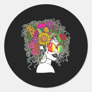 Afro African American Women Black Melanin Queen Ju Ronde Sticker