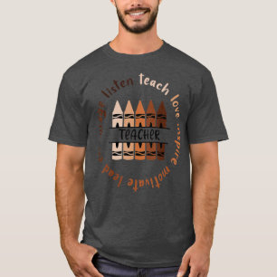 Afro African Black History Mah Melanin Teacher T-shirt