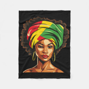 Afro Afro-Amerikaanse vrouwen meisje zwarte geschi Fleece Deken