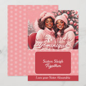 Afro-Américain BFF Détenteur de cartes cadeaux de  (Devant / Derrière)