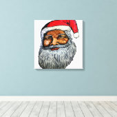 AFRO-AMERIKAAN KRIS KRINGLE CANVAS AFDRUK (Insitu (Houten vloer))