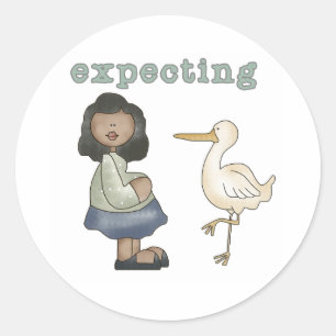 Afro-Amerikaan verwacht Ronde Sticker