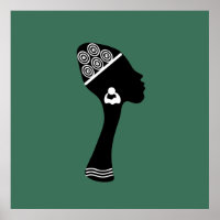 Afro-Amerikaans abstract vrouwenportret